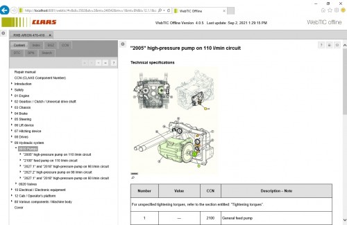 CLAAS WebTIC Offline EN 09.2021 Operator Manual Repair Manual & Service Documentation EN DVD 3