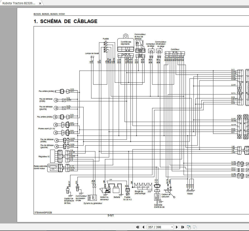 Kubota Tractors B2320 B2620 B2920 Workshop Manual FR | Auto Repair ...