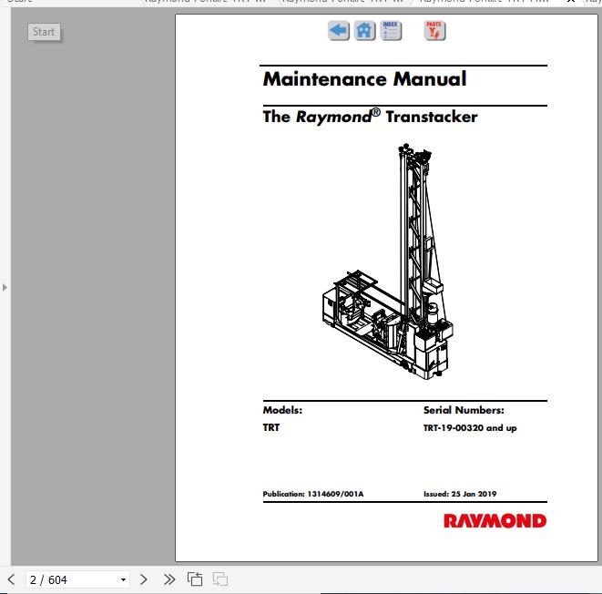 raymond forklift parts diagram