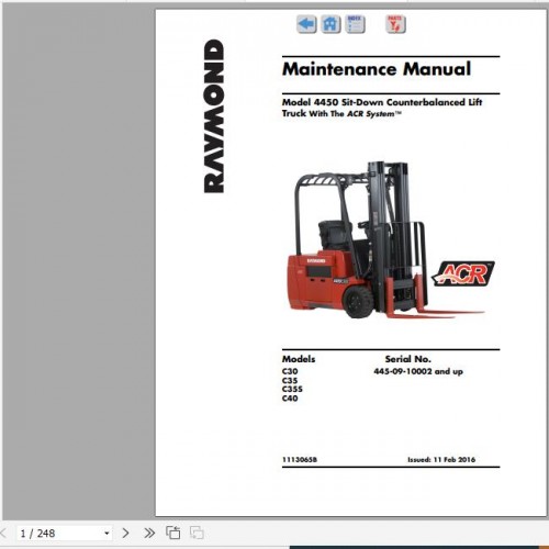 Raymond-Sit-down-Counterbalanced-Lift-Truck-4450-Schematics-Maintenance--Parts-Manual-1.jpg