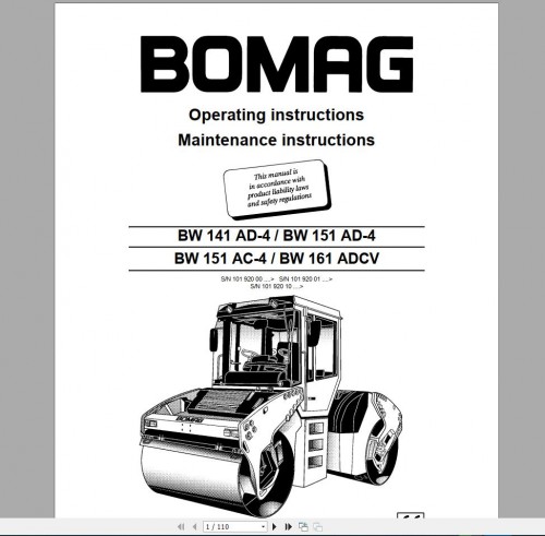 BOMAG 2.08GB DVD Full Set Service Manuals Service Training (5)