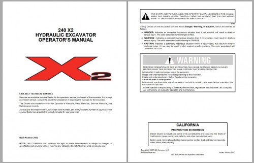 Linkbelt Excavator, Wheel Loader, Articulated Truck 8.9 GB DVD Shop Manual, Part Manual, Schematic D