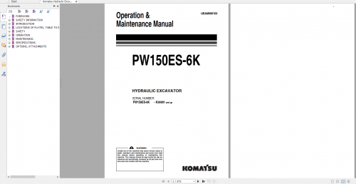 Komatsu-Hydraulic-Excavator-PW150ES-6K-Operation--Maintenance-Manual-UEAM000103.png