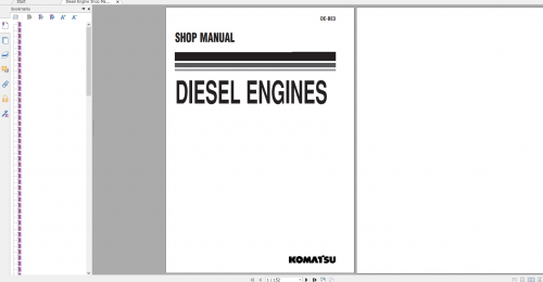Komatsu Diesel Engine Shop Manual DE BE3