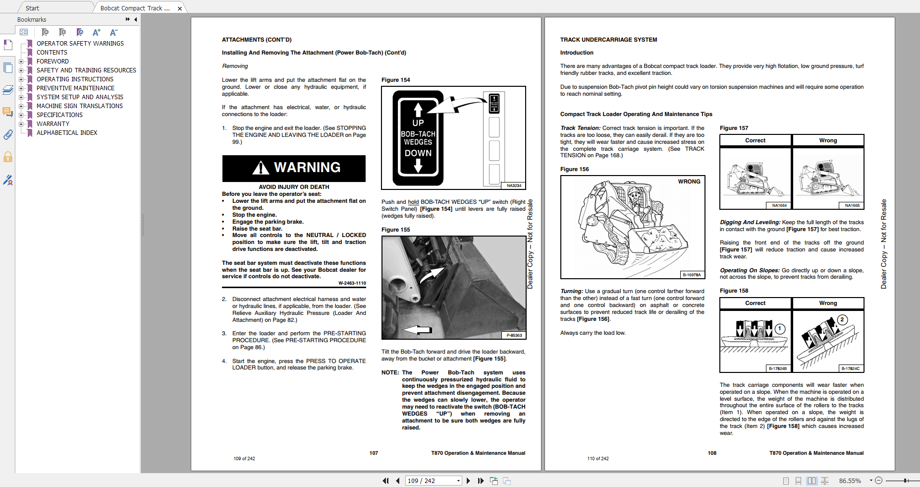 Bobcat Compact Track Loader T870 Operation & Maintenance Manual ...