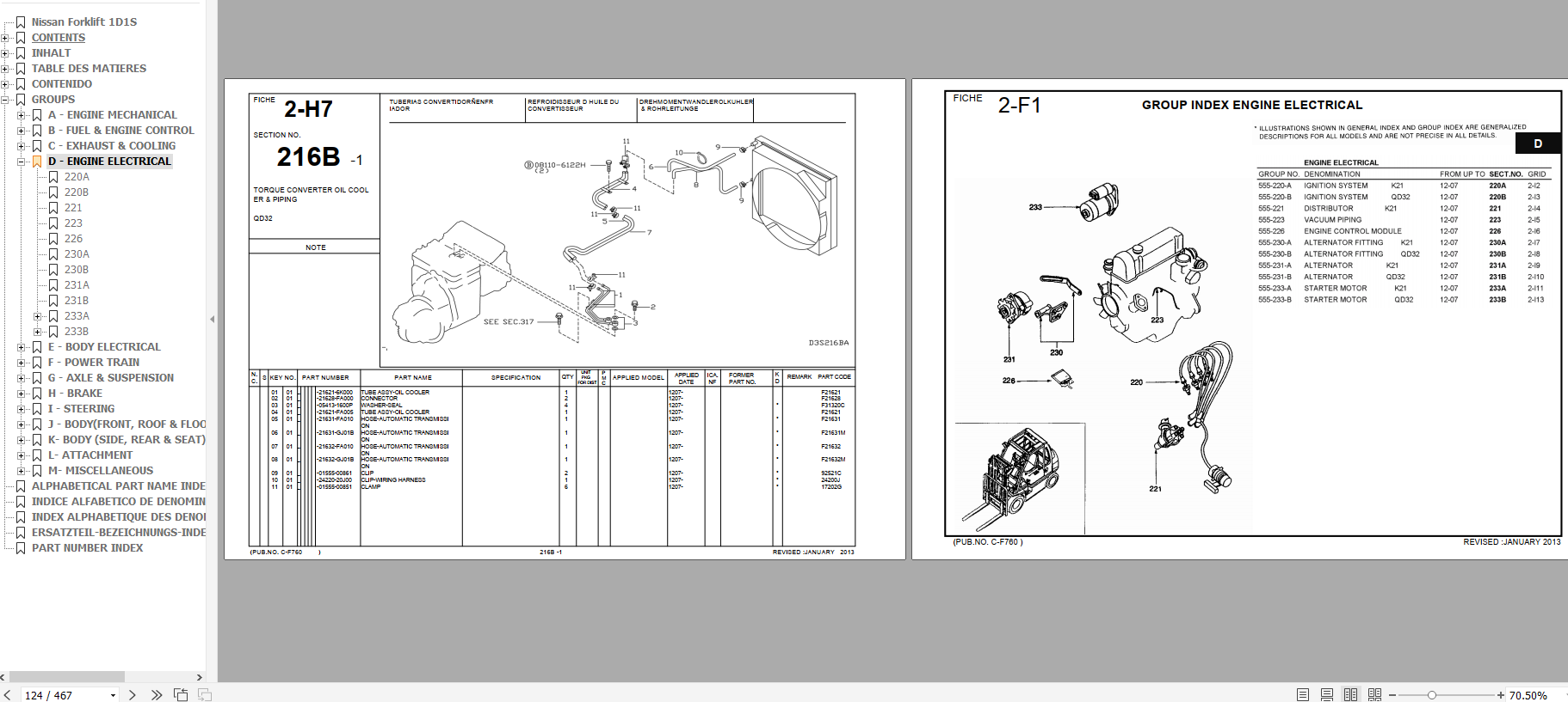 Nissan Forklift Parts Manual 1d1 