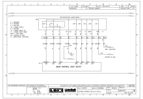 Link Belt Wheel Loader L125 Electrical Schematic & Hydraulic Schematic 2