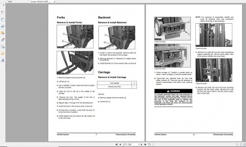 Doosan Dielsel Forklift D20G 25G 30G Electric Schematic, Service, Operaton & Maintenance Manual SB42