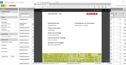[WebTIC TR Turkey] CLAAS WebTIC Offline TR 11.2021 Operator Manual Repair Manual & Service Documenta