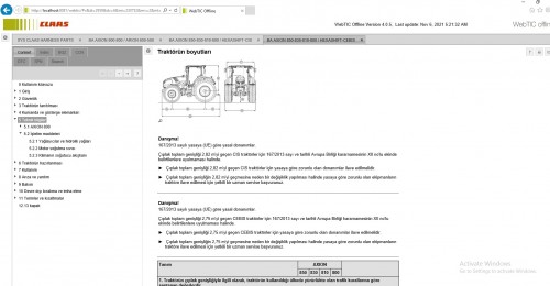[WebTIC TR Turkey] CLAAS WebTIC Offline TR 11.2021 Operator Manual Repair Manual & Service Documenta