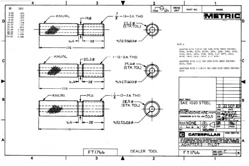 CAT Heavy Equipments FT1711 00 FT1799 Dimensions EN PDF 1