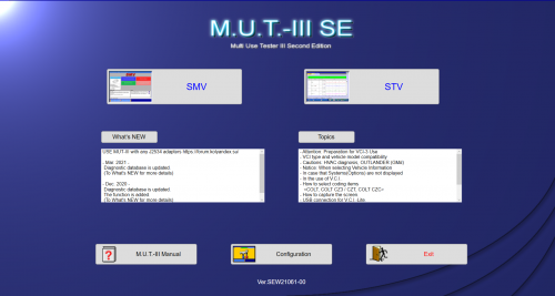 MUT III Diagnostic Software Years [2021] Asia & Europe For Mitsubishi SEW21061 00 1