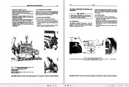 Fiat Allis Dozer 14 C General Engine Related Service Manual 73153736 2