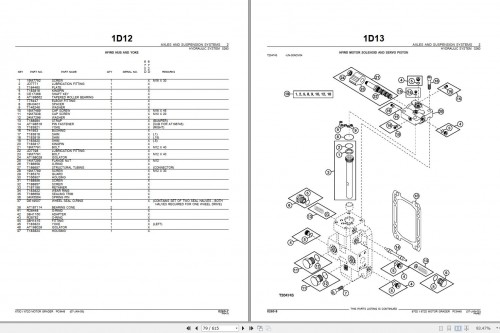 John Deere Motor Grader 670D 672D Parts Catalog PC9448 2005 2