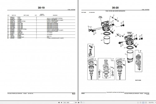 John Deere Sprayer 4720 Parts Catalog PC9325 2006 2