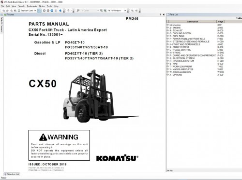 Komatsu CSS EPC Forklift 11.2021 Spare Parts Catalog (0)