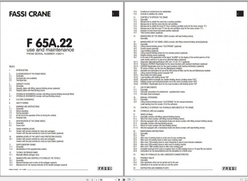 Fassi Cranes F65A.22 5001 Use and Maintenance Manual 2006 (1)