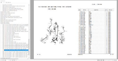 Komatsu Hydraulic Excavator PC200 8A SAA6D107E 1B WB Parts Book 3