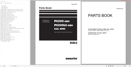 Komatsu-Hydraulic-Excavator-PC200LC-8M0-PC200LC-8M0-KAL-SPEC-Parts-Book-1.png