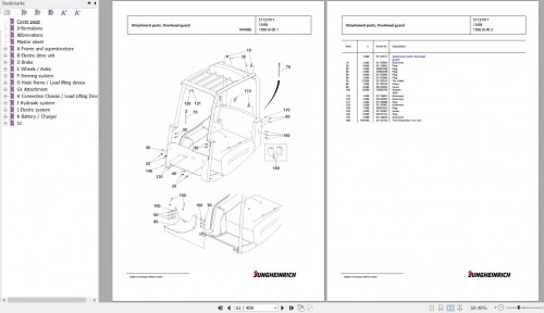 Jungheinrich Forklift EFG 216k GE120 500DZ Spare Parts Manual FN426967 3