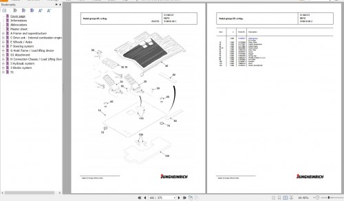 Jungheinrich Forklift TFG 425s GE100 440DZ Spare Parts Manual FN426833 2