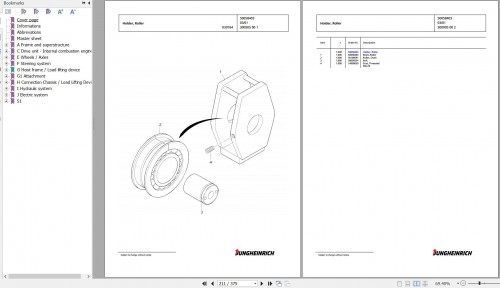 Jungheinrich Forklift TFG 425s GE100 440DZ Spare Parts Manual FN426835 2