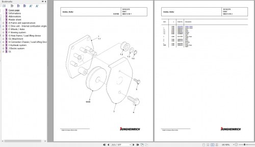 Jungheinrich Forklift TFG 425s GE100 440DZ Spare Parts Manual FN426838 2