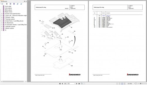 Jungheinrich Forklift TFG 425s GE100 440DZ Spare Parts Manual FN426845 2