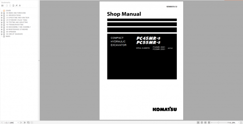 Komatsu Hydraulic Excavator PC45MR 5 PC55MR 5 (JPN Jul 2021) SEN06574 12 Shop Manual 1