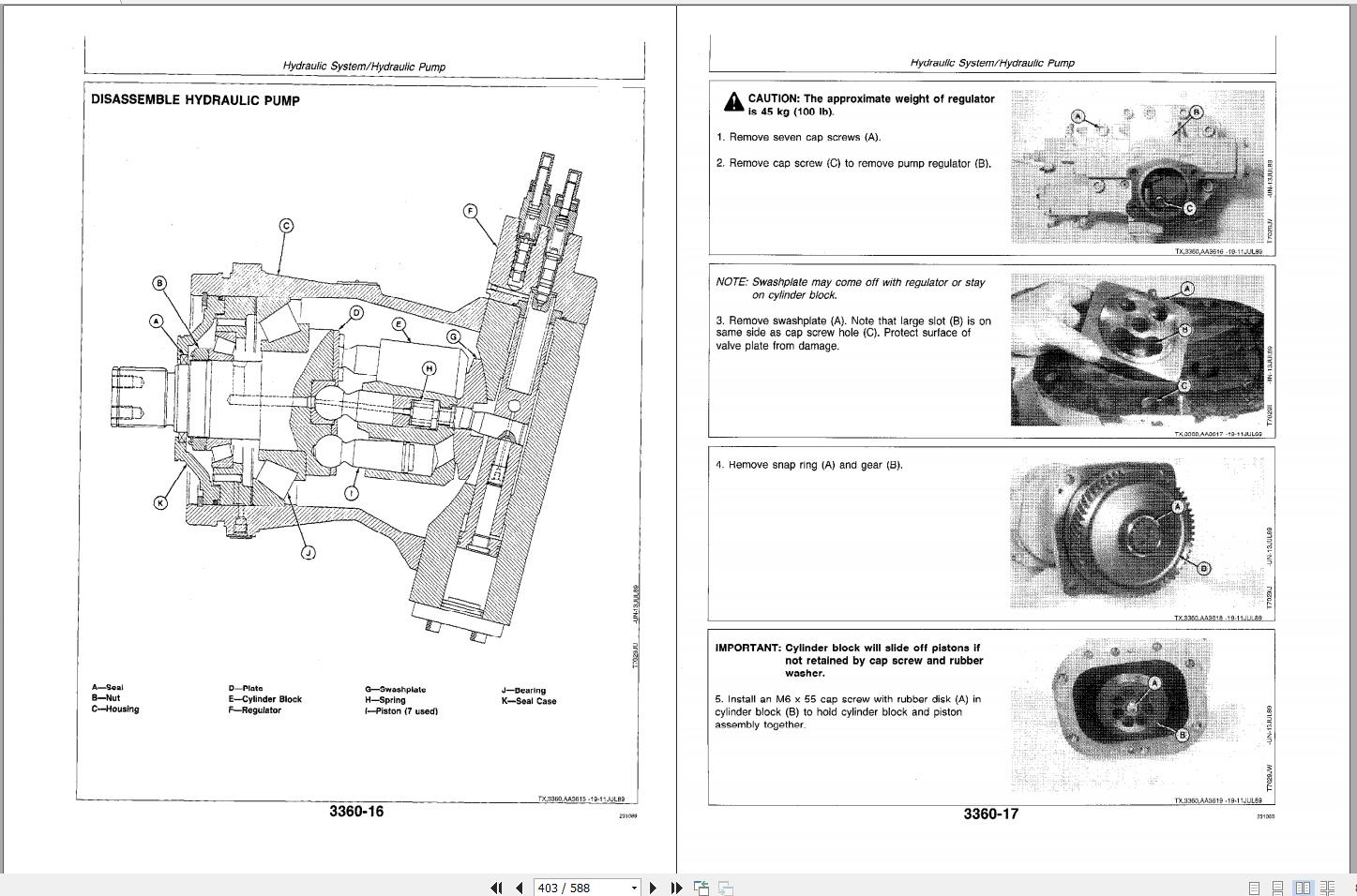 John Deere Excavators 992D-LC Technical Manual TM1463 | Auto Repair ...