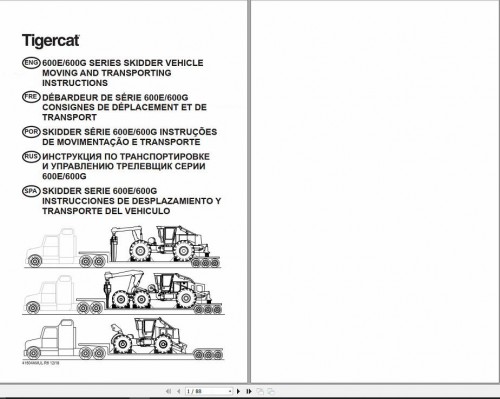Tigercat Skidder 604E (6041001 6042000) Operator's Manual 2