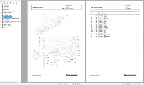 Jungheinrich Forklift EFG 316k G 480DZ Spare Parts Manual FN426508 2