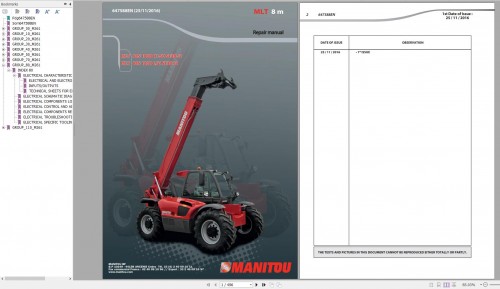 Manitou Telehandler MLT845 100D 120D H LSU ST3B S1 Repair Manual 647588EN 11 (1)