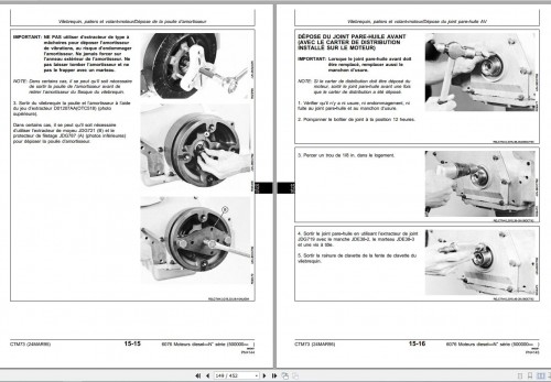 John Deere Diesel Engine 6076 Series 400 Technical Manual CTM73 FR 2