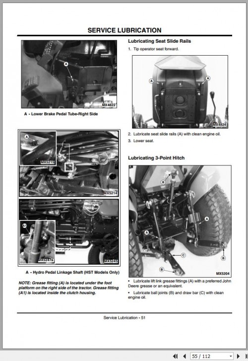 John Deere Compact Utility Tractors 4200 4300 4400 Operator's Manual OMLVU11740 L0 2001 2