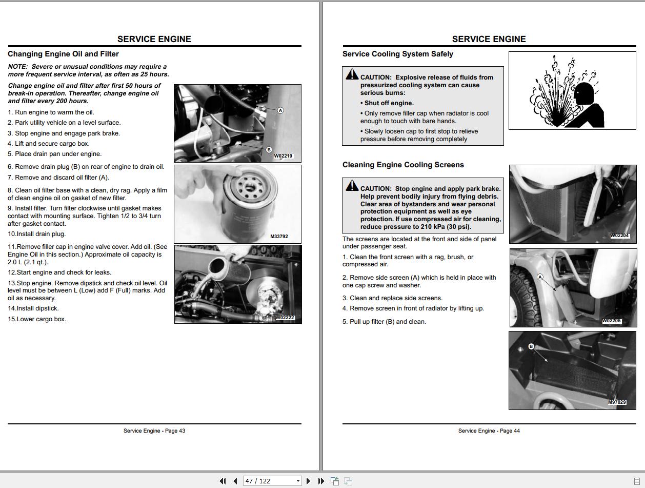 John Deere Gator Diesel Utility Vehicle SN 08807 Operator's Manual ...