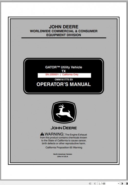 John-Deere-Gator-Utility-Vehicle-TX-SN-050001-California-Only-Operators-Manual-OMM161775-E9-2009-1.jpg