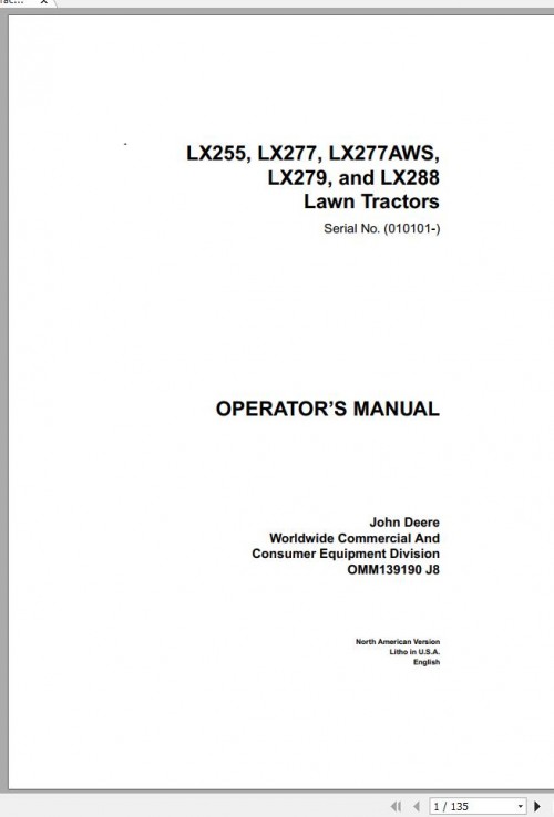 John-Deere-Lawn-Tractor-LX255-LX277-LX277AWS-LX279-LX288-SN-010101-Operators-Manual-OMM139190-J8-1.jpg