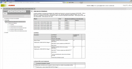 CLAAS WebTIC Offline RO Romani 02.2022 Operator Manual, Repair Manual & Service Documentation DVD 5