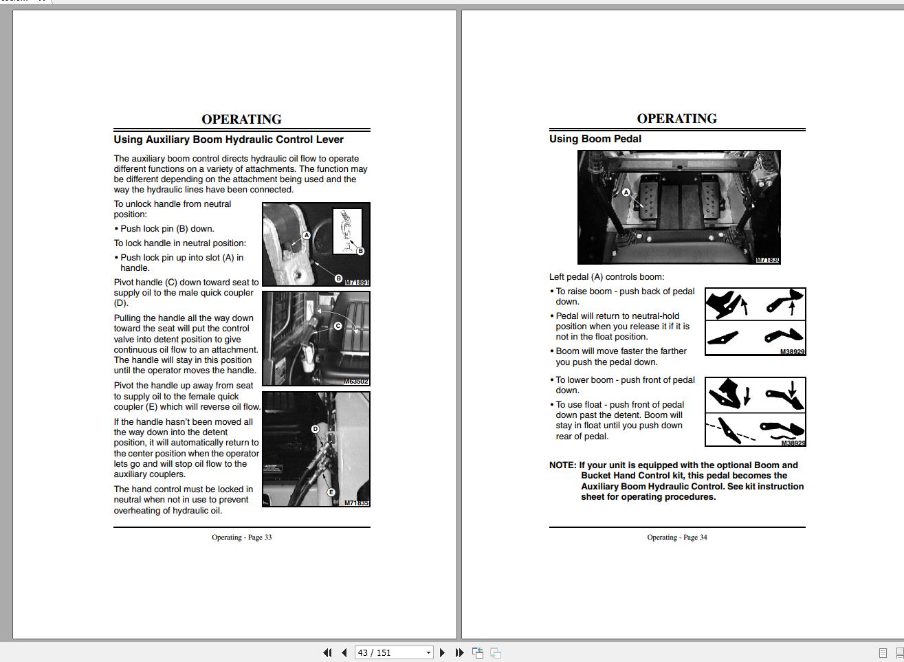 John Deere Skid Steers Loaders 8875 SN 010001 Operator's Manual ...