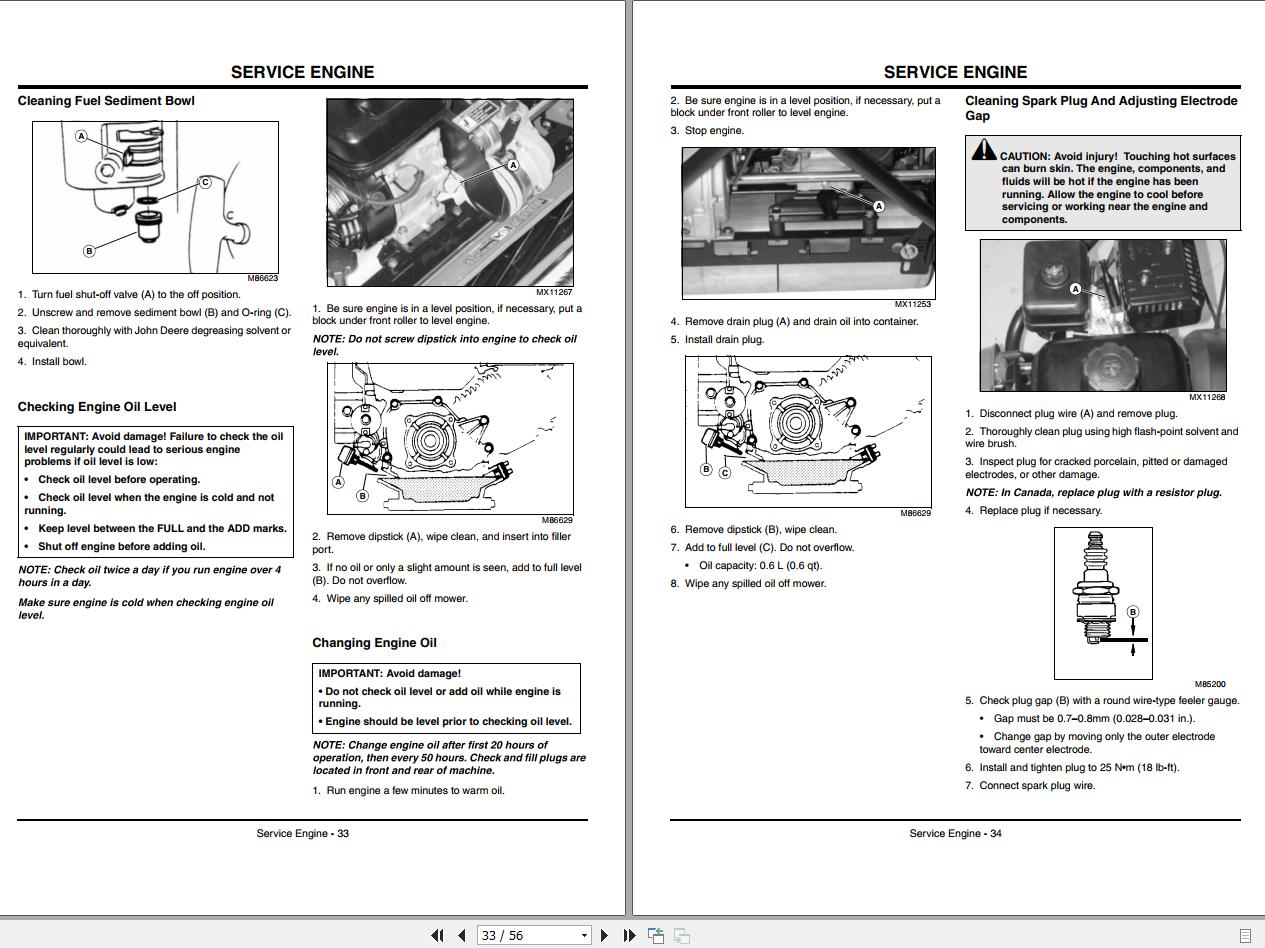 John Deere Walk-Behind Greensmower 180B 220B 260B Operator's Manual ...