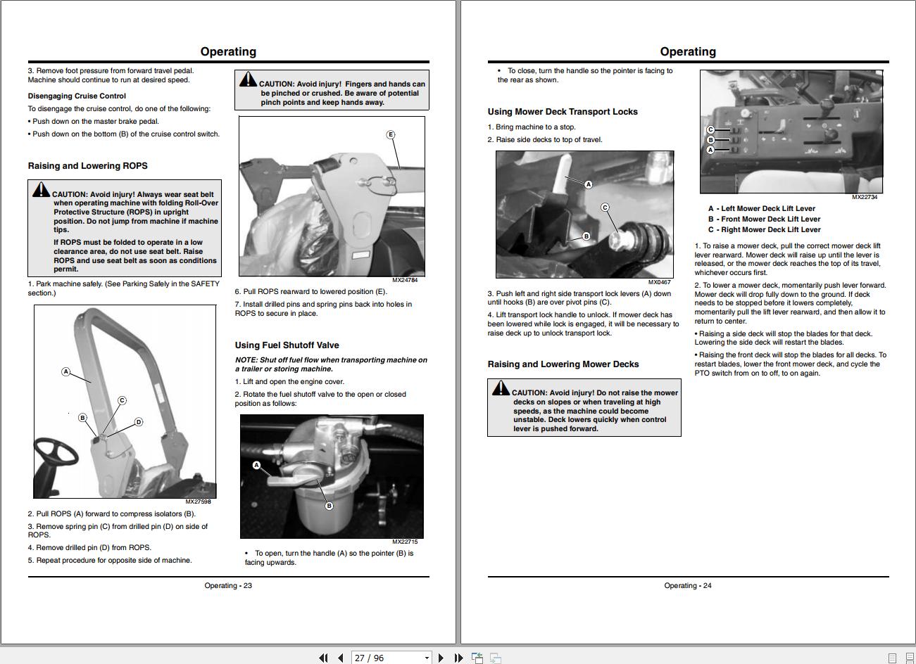 John Deere Wide Area Mower 1600 Turbo SN 090001 Operator's Manual ...