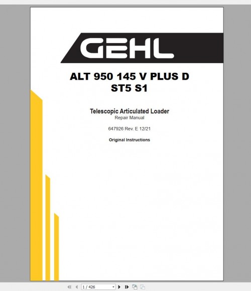 GEHL Machinery Heavy Equipment 4.89 GB PDF 2022 Service Manuals, Hydraulic & Electrical Schematic DV