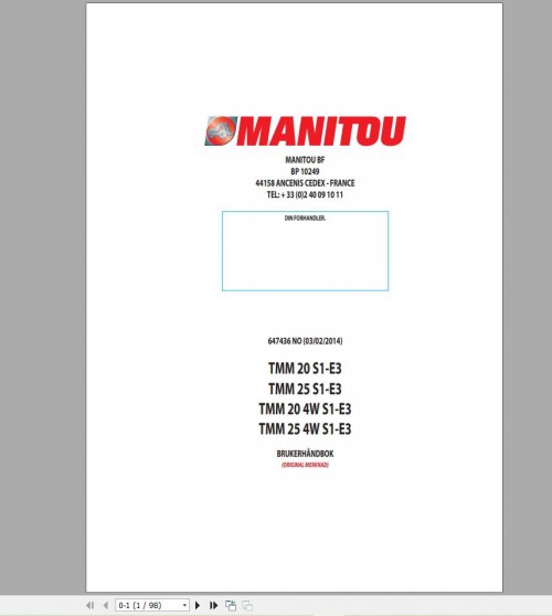 Manitou Machinery Heavy Equipment 6.38 GB PDF 2022 Operator Manuals DVD (8)