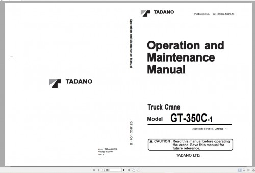 Tadano Mobile Crane 13.5 GB PDF DVD Updated 03.2022 Operator & Maintenance Manual DVD 03 (9)