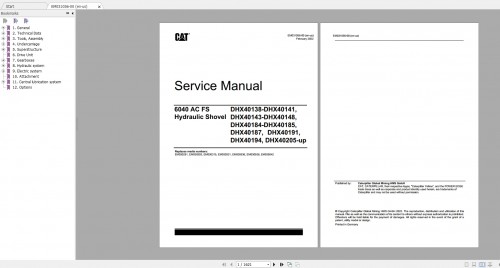 CAT Hydraulic Shovel 44GB Update 03.2022 Full Models Service Manuals PDF DVD 2