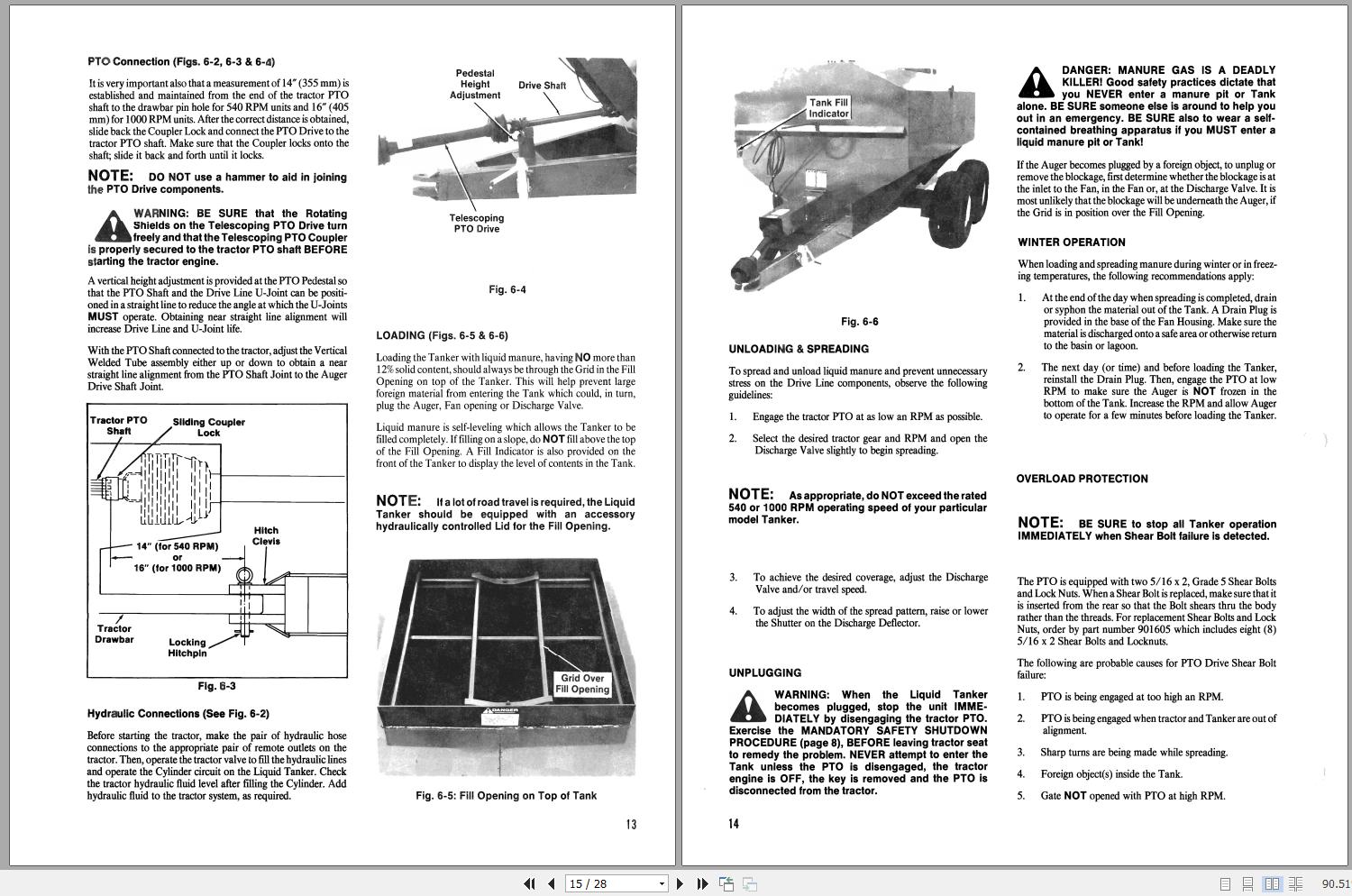 Gehl Liquid Tanker Manure Spreaders MS726 MS733 Operator's Manual ...