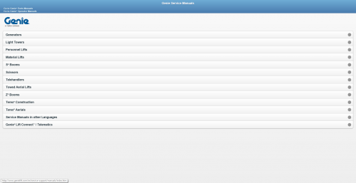 Genie Lift Operators Manuals Parts Manuals Service Manuals & Schematics & Diagrams [04.2022] Full DV