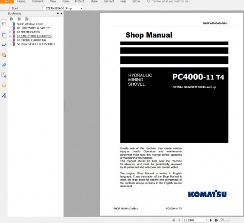 Komatsu Mining Excavator 2.59 GB PDF Updated 2022 Shop Manuals, Operator & Maintenance Manual (7)