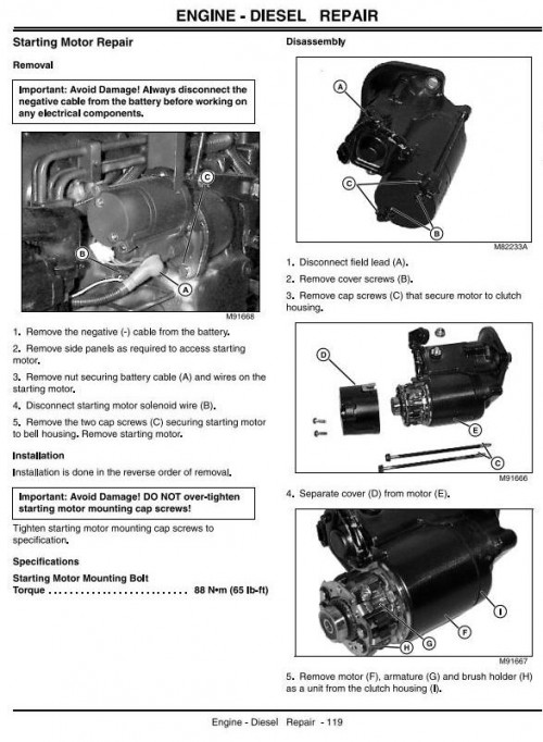 John Deere Backhoe Loader Tractors 110 Diagnostic and Repair Technical Service Manual TM1987 (2)